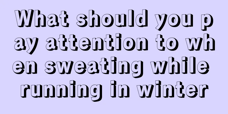 What should you pay attention to when sweating while running in winter