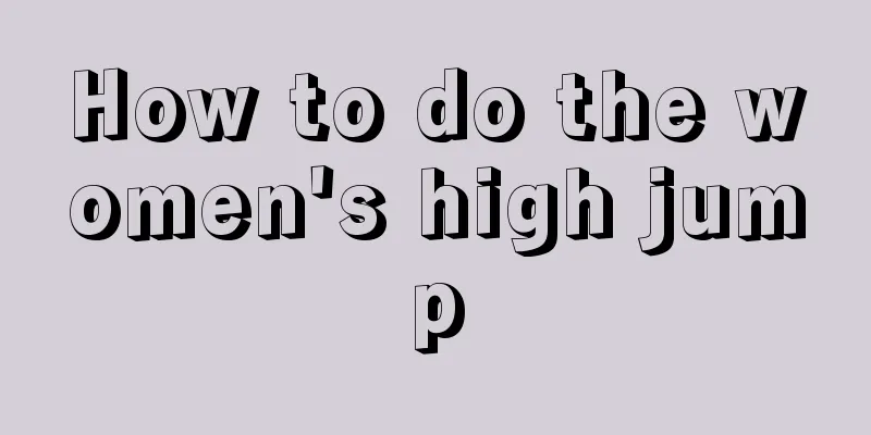 How to do the women's high jump