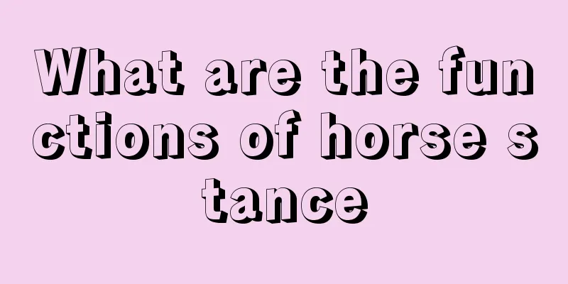 What are the functions of horse stance