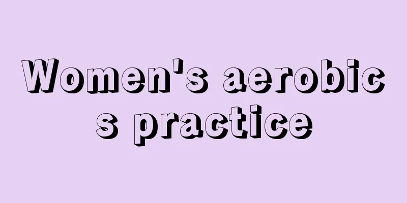 Women's aerobics practice