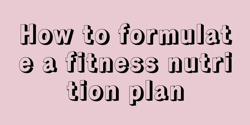 How to formulate a fitness nutrition plan