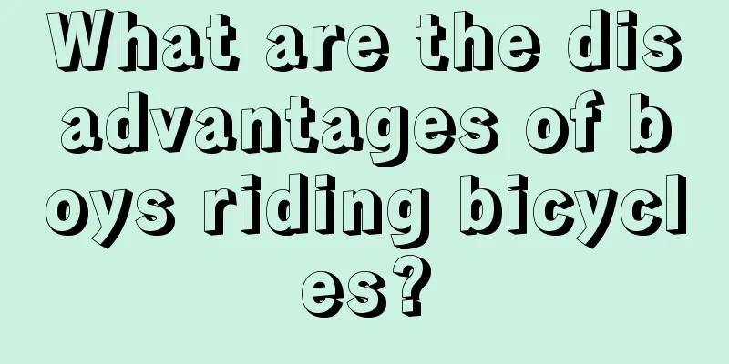 What are the disadvantages of boys riding bicycles?