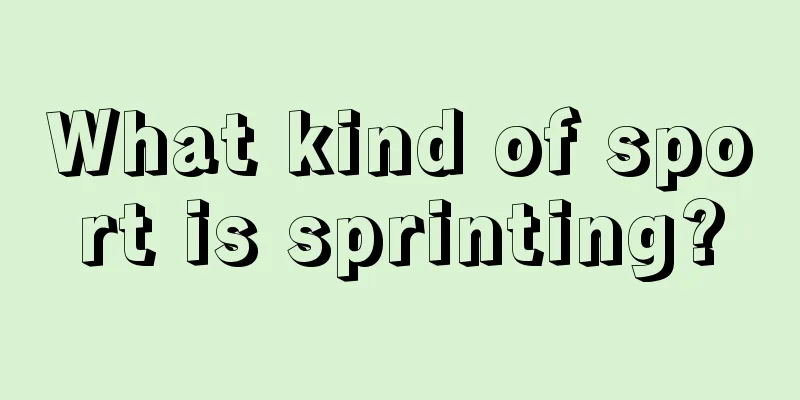 What kind of sport is sprinting?