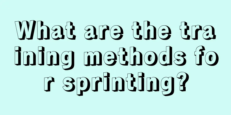 What are the training methods for sprinting?