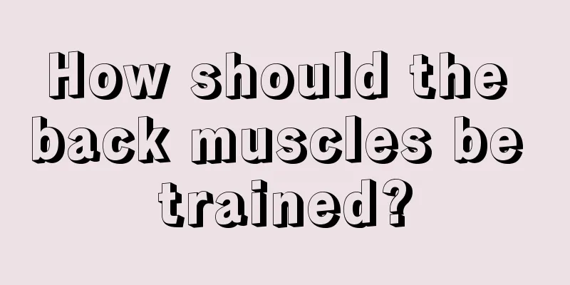 How should the back muscles be trained?