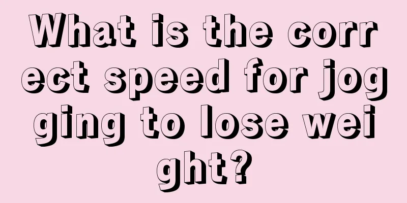 What is the correct speed for jogging to lose weight?