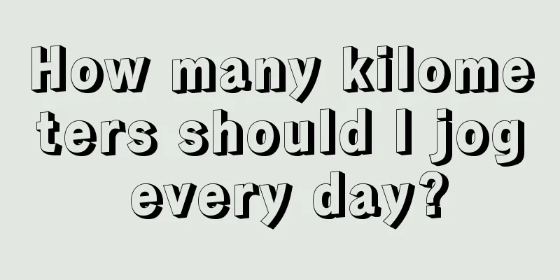 How many kilometers should I jog every day?