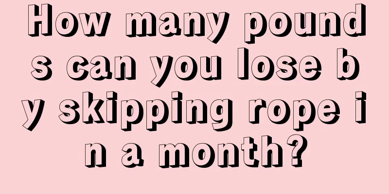 How many pounds can you lose by skipping rope in a month?