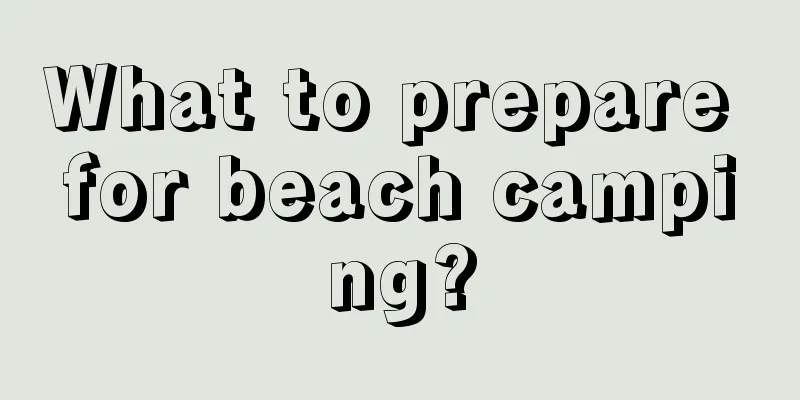 What to prepare for beach camping?