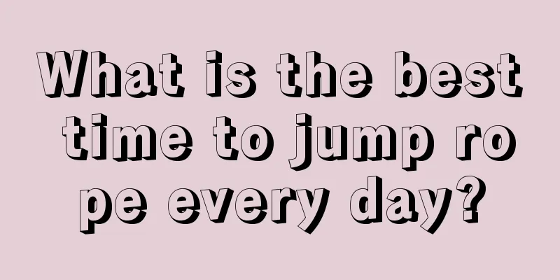 What is the best time to jump rope every day?