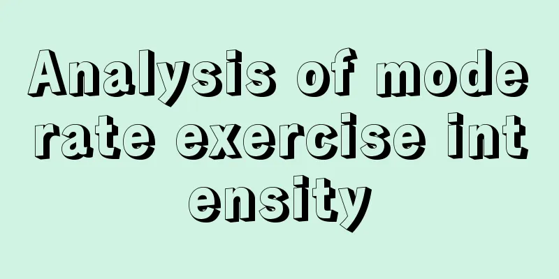 Analysis of moderate exercise intensity