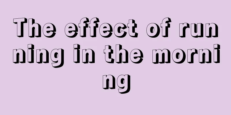 The effect of running in the morning