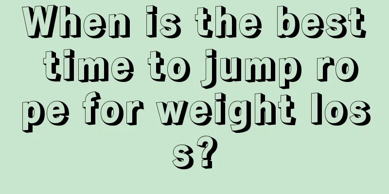 When is the best time to jump rope for weight loss?