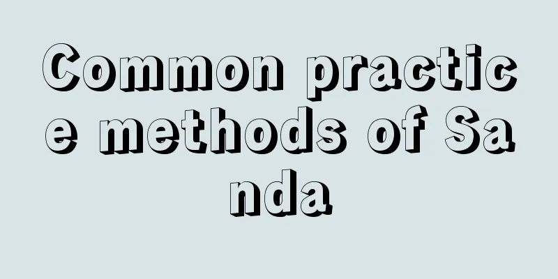 Common practice methods of Sanda