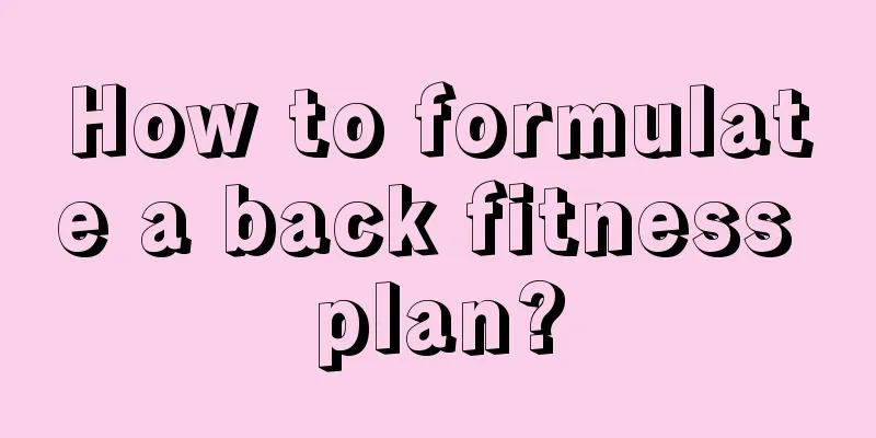 How to formulate a back fitness plan?