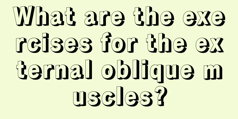 What are the exercises for the external oblique muscles?