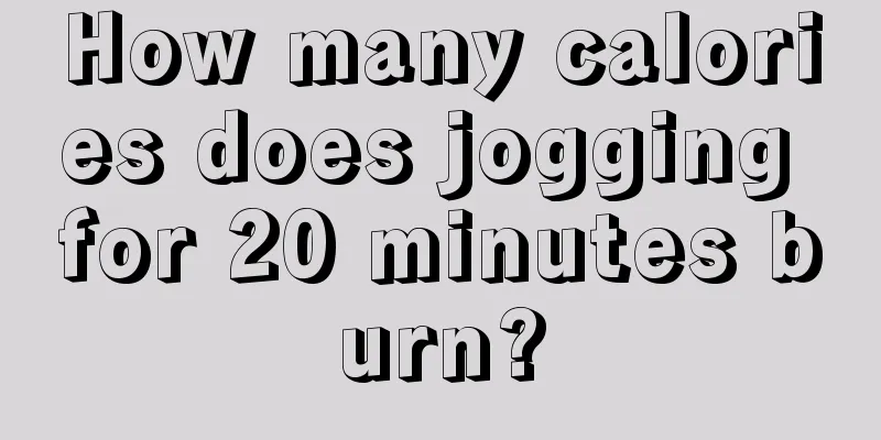 How many calories does jogging for 20 minutes burn?