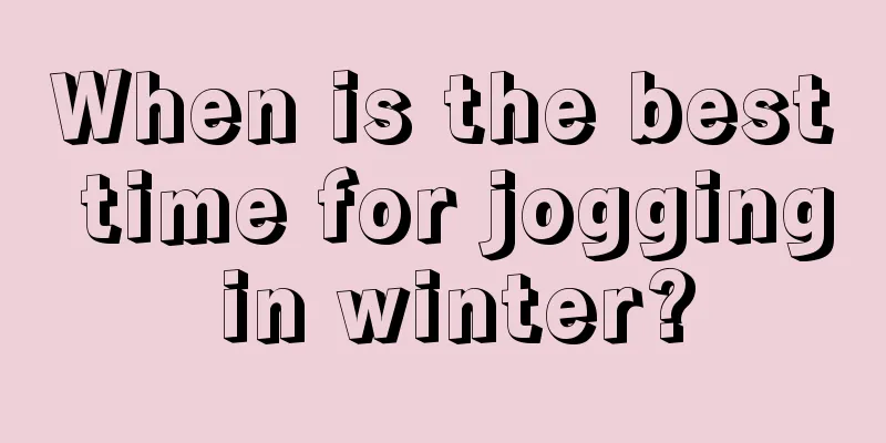 When is the best time for jogging in winter?