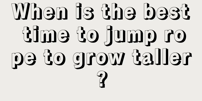 When is the best time to jump rope to grow taller?