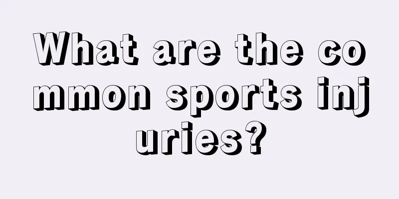 What are the common sports injuries?