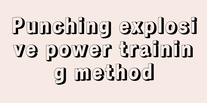 Punching explosive power training method