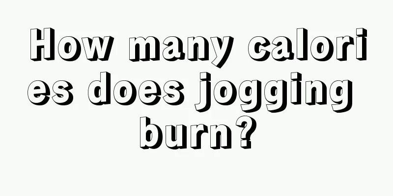 How many calories does jogging burn?