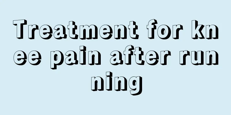 Treatment for knee pain after running