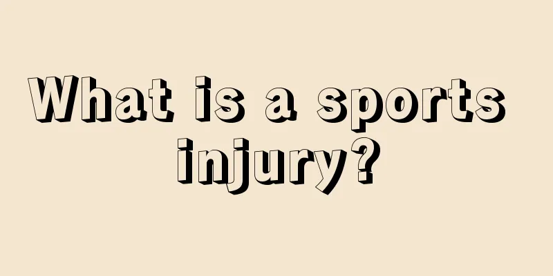 What is a sports injury?