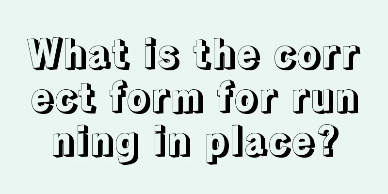 What is the correct form for running in place?