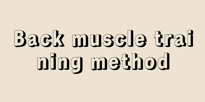 Back muscle training method