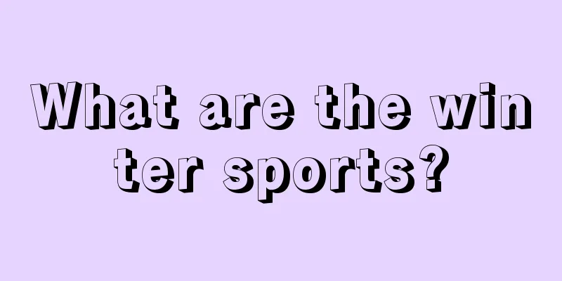 What are the winter sports?