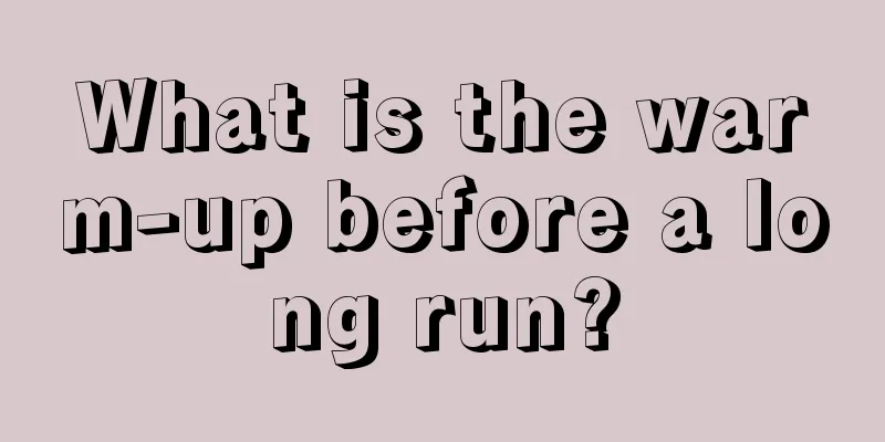 What is the warm-up before a long run?