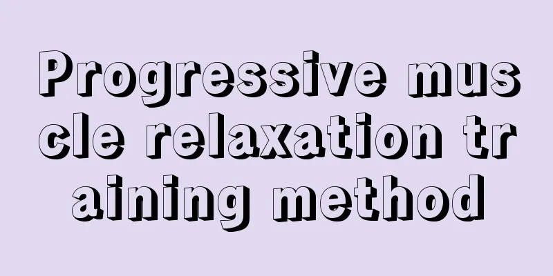 Progressive muscle relaxation training method