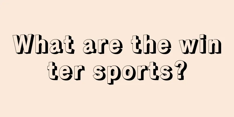 What are the winter sports?