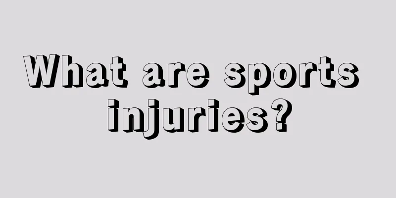 What are sports injuries?