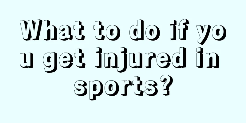 What to do if you get injured in sports?