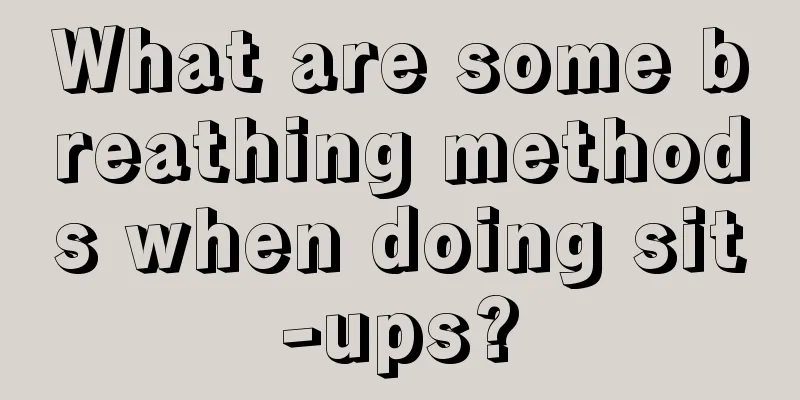 What are some breathing methods when doing sit-ups?