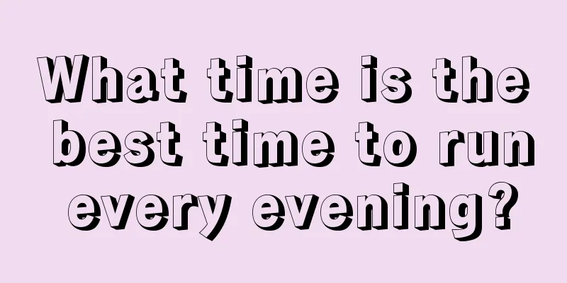 What time is the best time to run every evening?