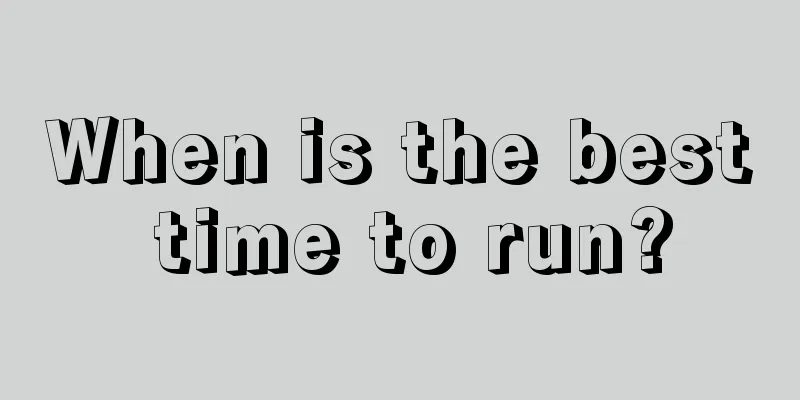 When is the best time to run?