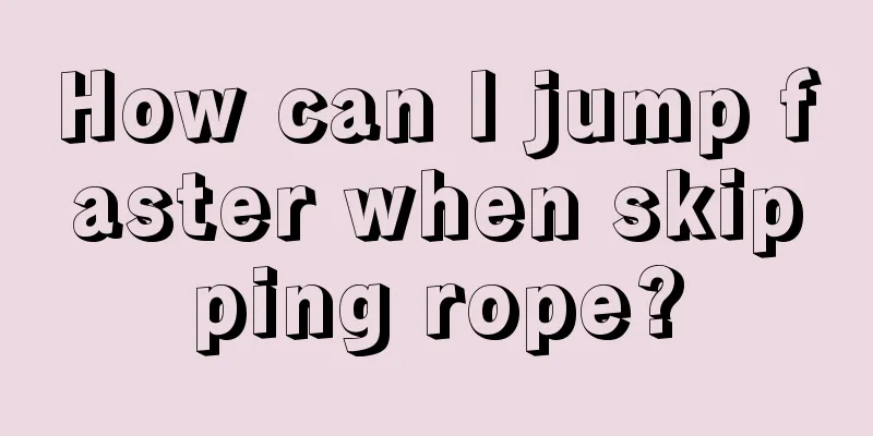 How can I jump faster when skipping rope?