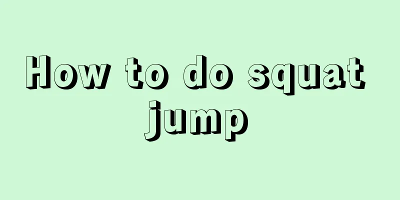 How to do squat jump