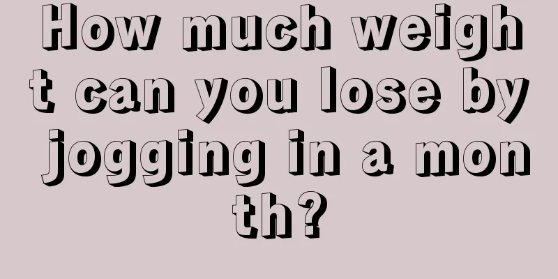 How much weight can you lose by jogging in a month?