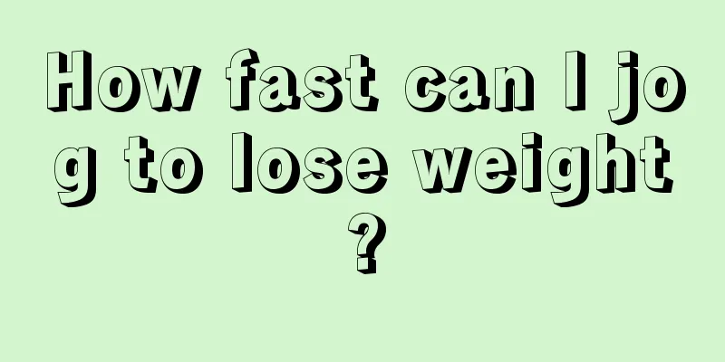 How fast can I jog to lose weight?