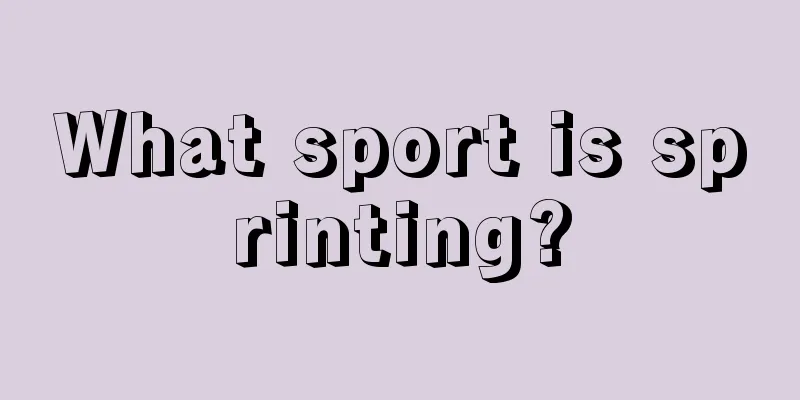 What sport is sprinting?