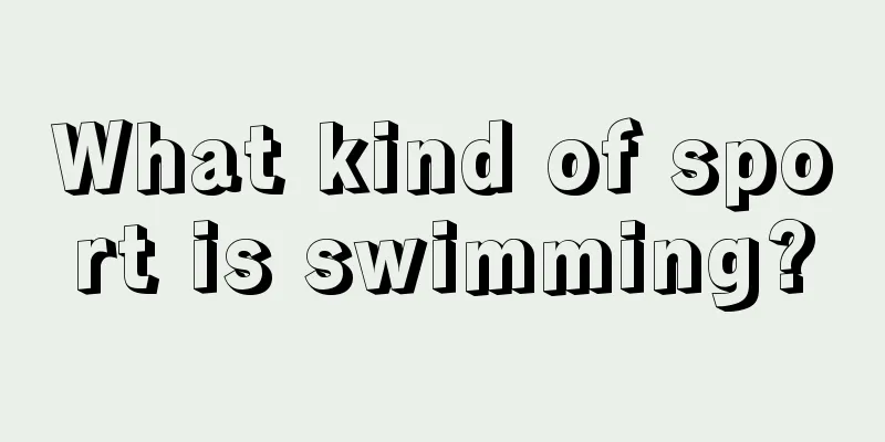 What kind of sport is swimming?