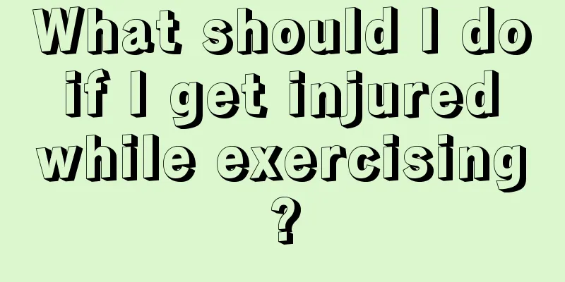 What should I do if I get injured while exercising?