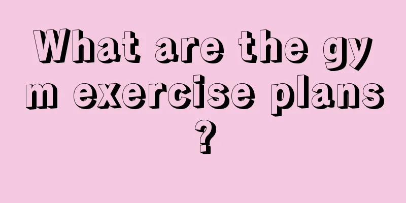 What are the gym exercise plans?