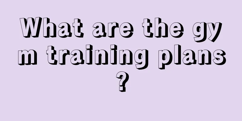 What are the gym training plans?