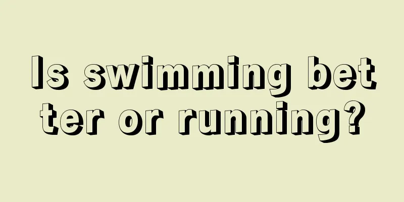 Is swimming better or running?