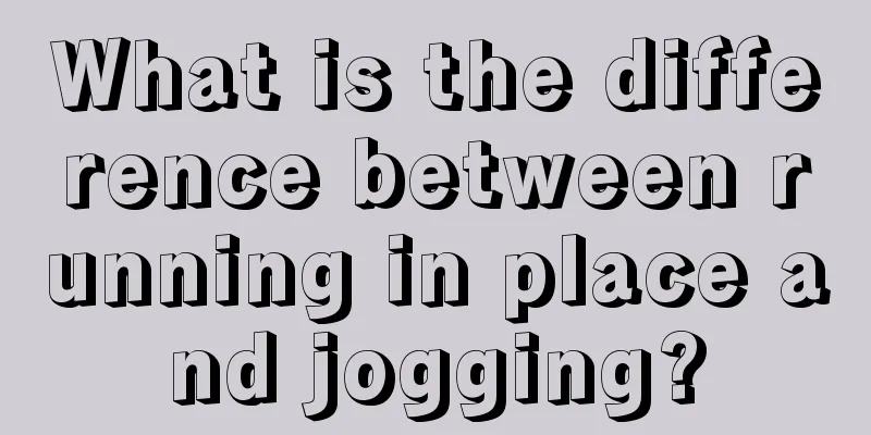 What is the difference between running in place and jogging?